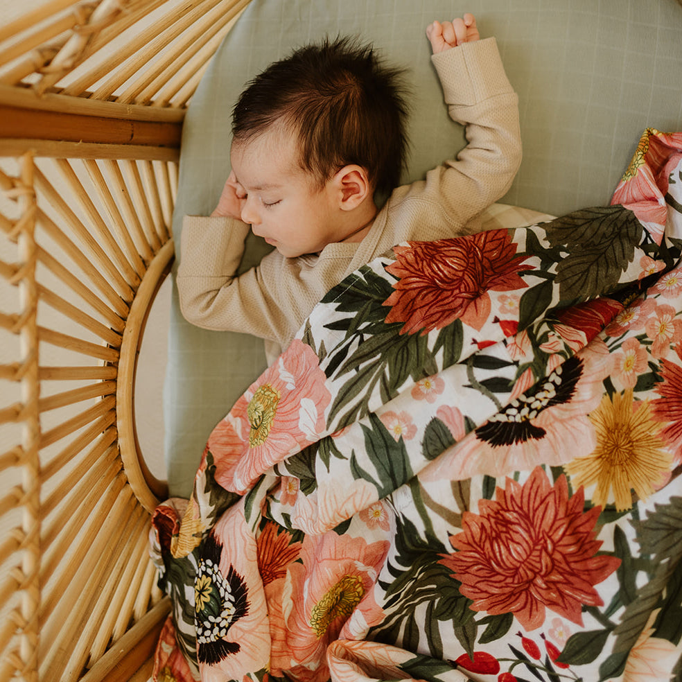 Mini scout garden floral hot sale swaddle